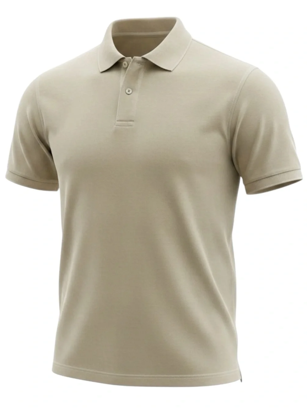 Banana Republic Men’s Light Khaki Pique Polo Shirt Short Sleeve Classic Fit Sz L